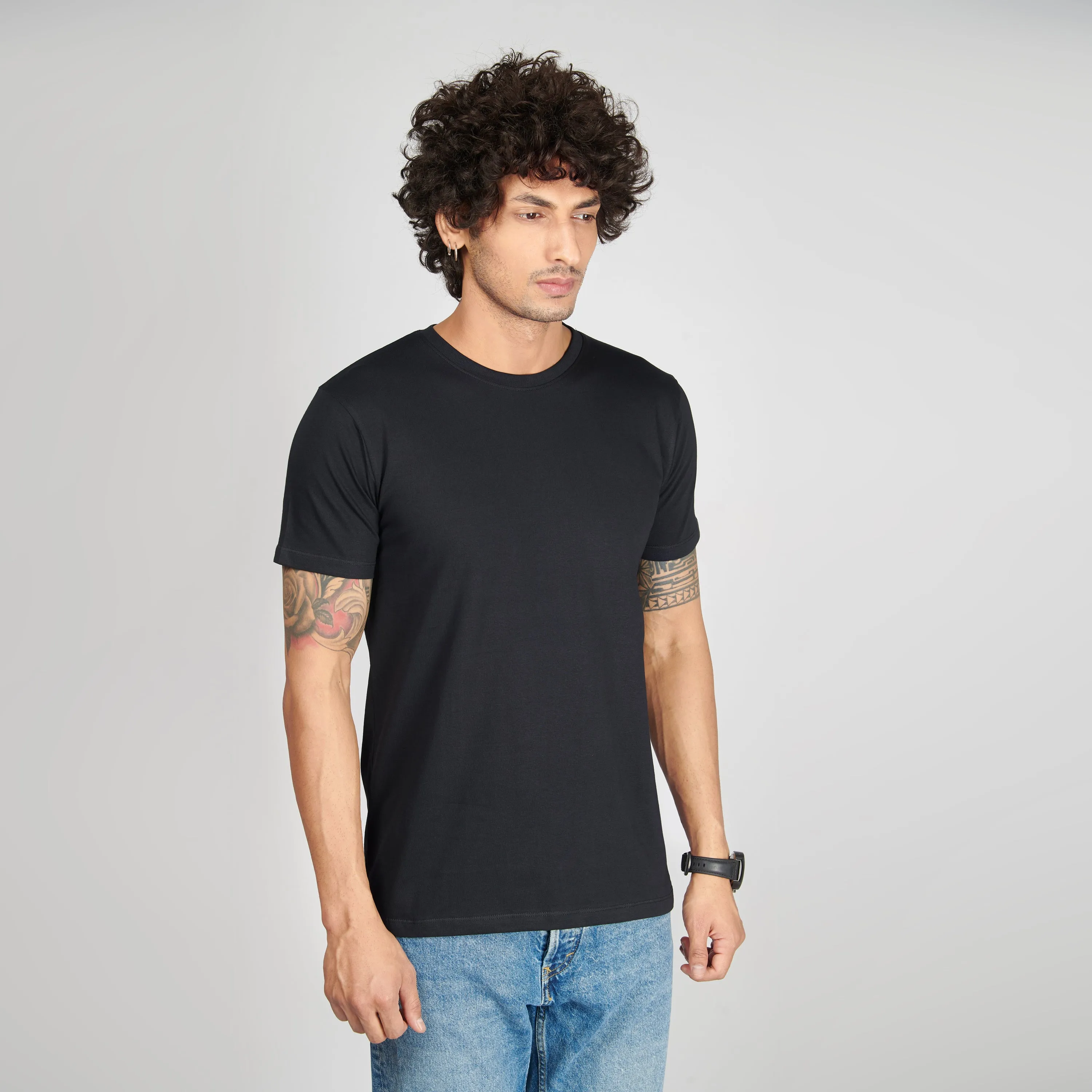 Black Half Sleeve T-Shirt