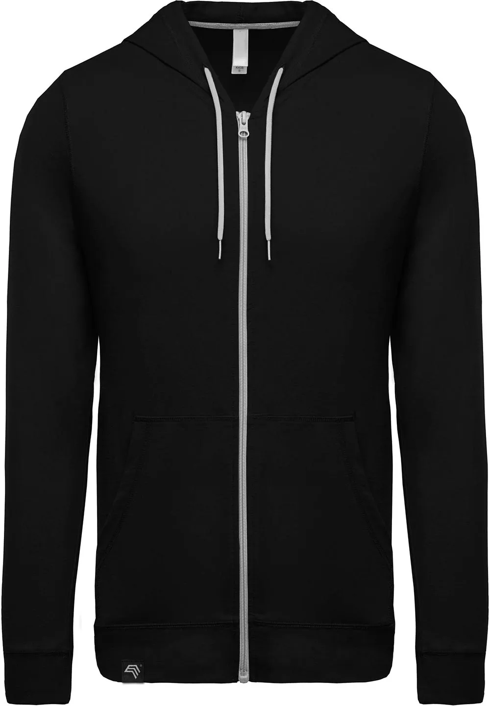 KRB K438 ― Lightweight Contrast Sweat Jacket - Schwarz